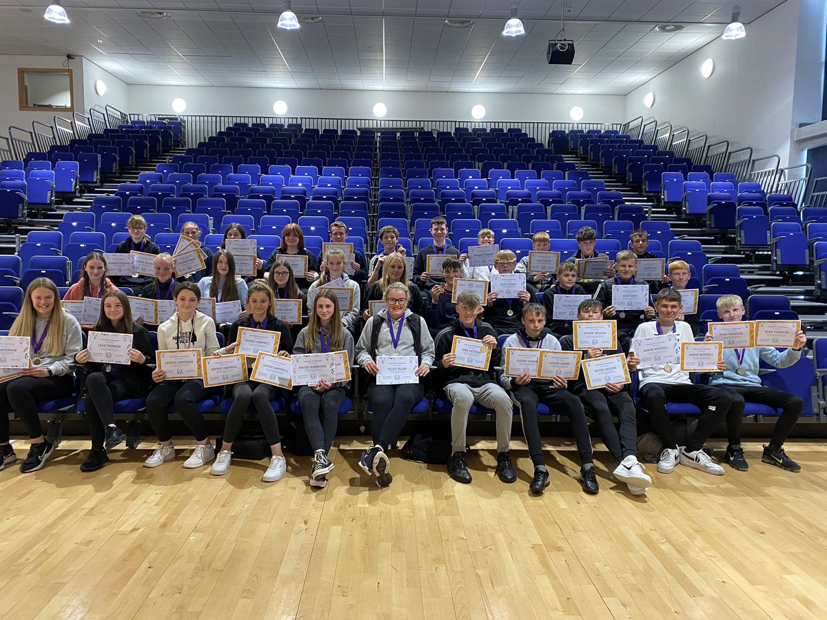 LevenmouthAc's tweet photo. Congratulations to all our finalists from our athletics afternoon! 🥇🥈🥉🌟Today they received their medals and certificates. 
Any pupils who missed the award ceremony today can collect their certificate and medal from the PE department! #LevPE #ICAN https://t.co/OcW25c5IFy