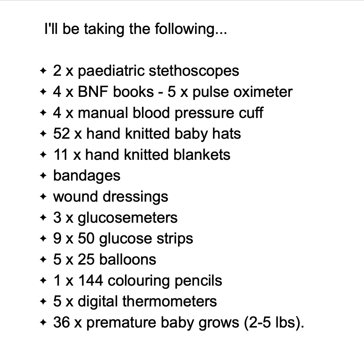 SHuntPT's tweet photo. With these donations I was able to get together the following items :) https://t.co/8NmAWxP3Yz