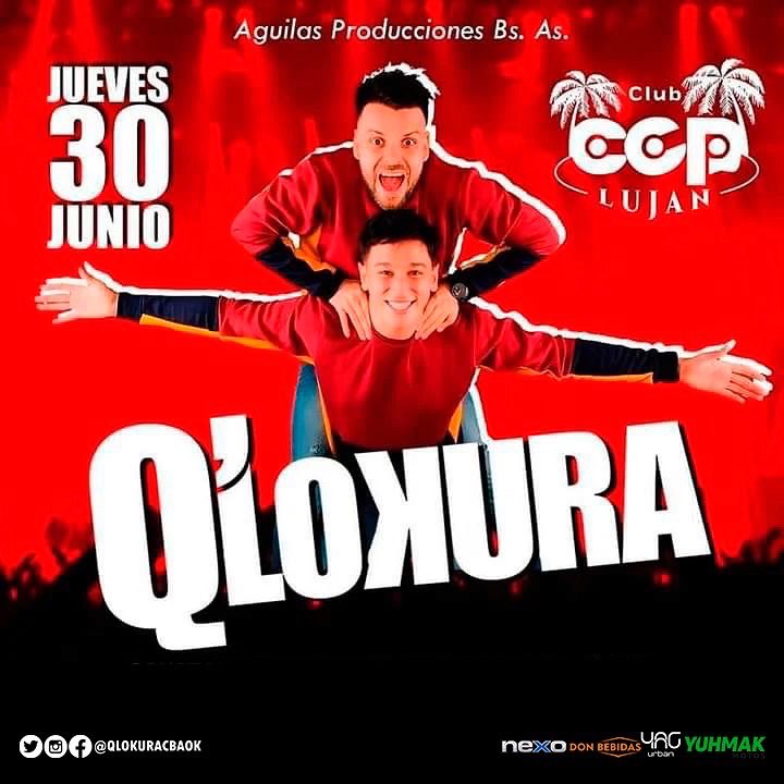 qlokuracbaok's tweet photo. Miércoles 👉 El Tornado
Jueves 👉 Ccp Lujan
Viernes 👉 El Tornado
Sábado 👉 Plaza De La Música
Anticipadas https://t.co/gp9qbzRbhy y https://t.co/kyhYxrLVs0 🔥👌
¿Donde nos vemos? 🤙🤩
.
#qlokura #buenosaires #tornado
#ccplujan #cordoba #qlk #plazadelamusica https://t.co/77ETAxYIzC