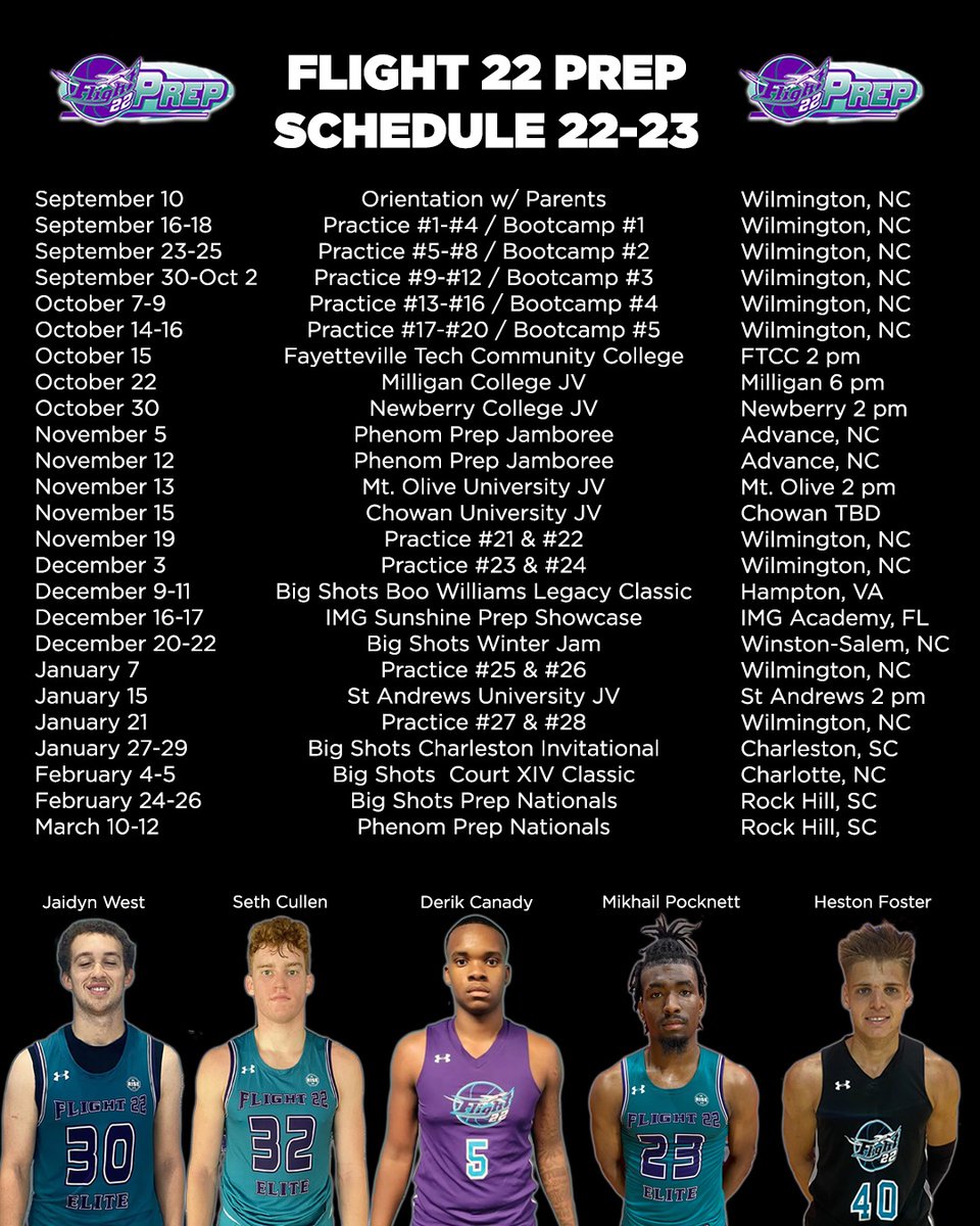 Flight22bball's tweet photo. Flight 22 Prep releases it's PRELIMINARY schedule for the 2022-2023 season. Let's GET IT!
#bedifferent #buildyours https://t.co/osExQYsGRd