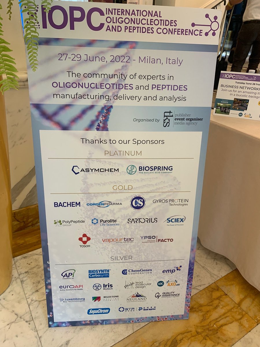 TosohBio's tweet photo. This week: join #TosohBioscience at #IOPC2022, booth 9, June 27-29, Milano, IT. We look forward to meeting you at the IOPC conference: where academia and industry meet. https://t.co/Yc0EAXQPvZ #peptides #oligonucleotides #ChromatographyExperts https://t.co/zKNXIuPrs6