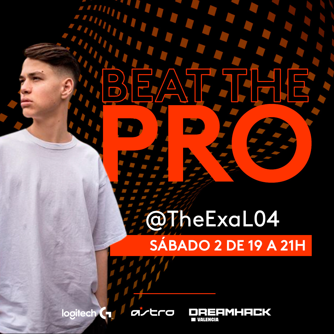 ¿Eres capaz de vencer a los más grandes? 💪 Compite este sábado en #BeatThePro de @DreamHackSpain contra @blanchitoo y @theexal04 y gana unos cascos G435 y un ratón G305 🔥