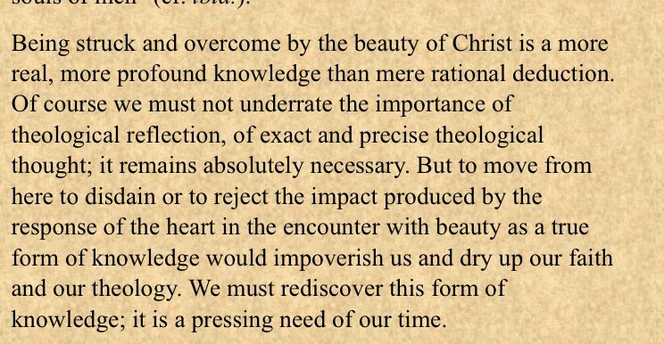 FrHarrison's tweet image. Ratzinger on beauty and knowledge