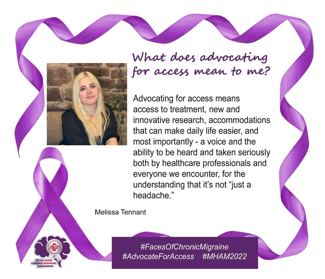 CMAware's tweet photo. #CMAware
#FacesOfChronicMigraine 
#AdvocateForAccess
#MHAM
#MHAM2022
#Migraine 
#ChronicMigraine https://t.co/CjkYXt3k8w