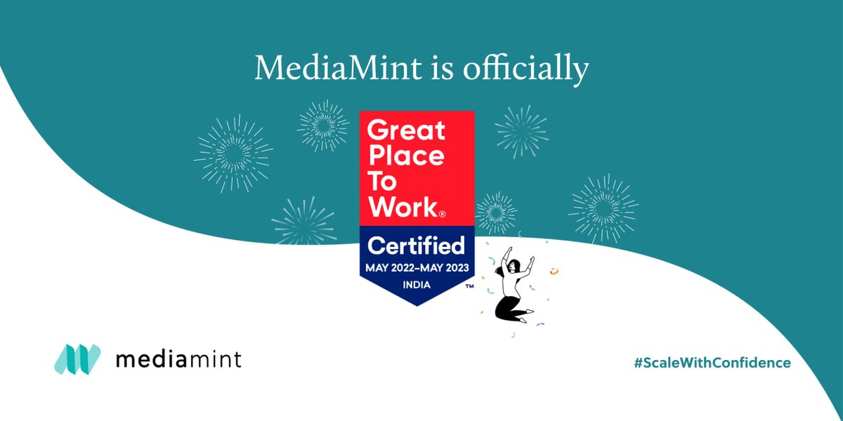 We are delighted to share that @media_mint is now officially Great Place to Work-Certified™. It is an acknowledgement of our High-Trust, High-Performance Culture™. A huge shoutout to our awesome and amazing team. #GPTW #BeEPIC #MediaMintMinute #ScaleWithConfidence