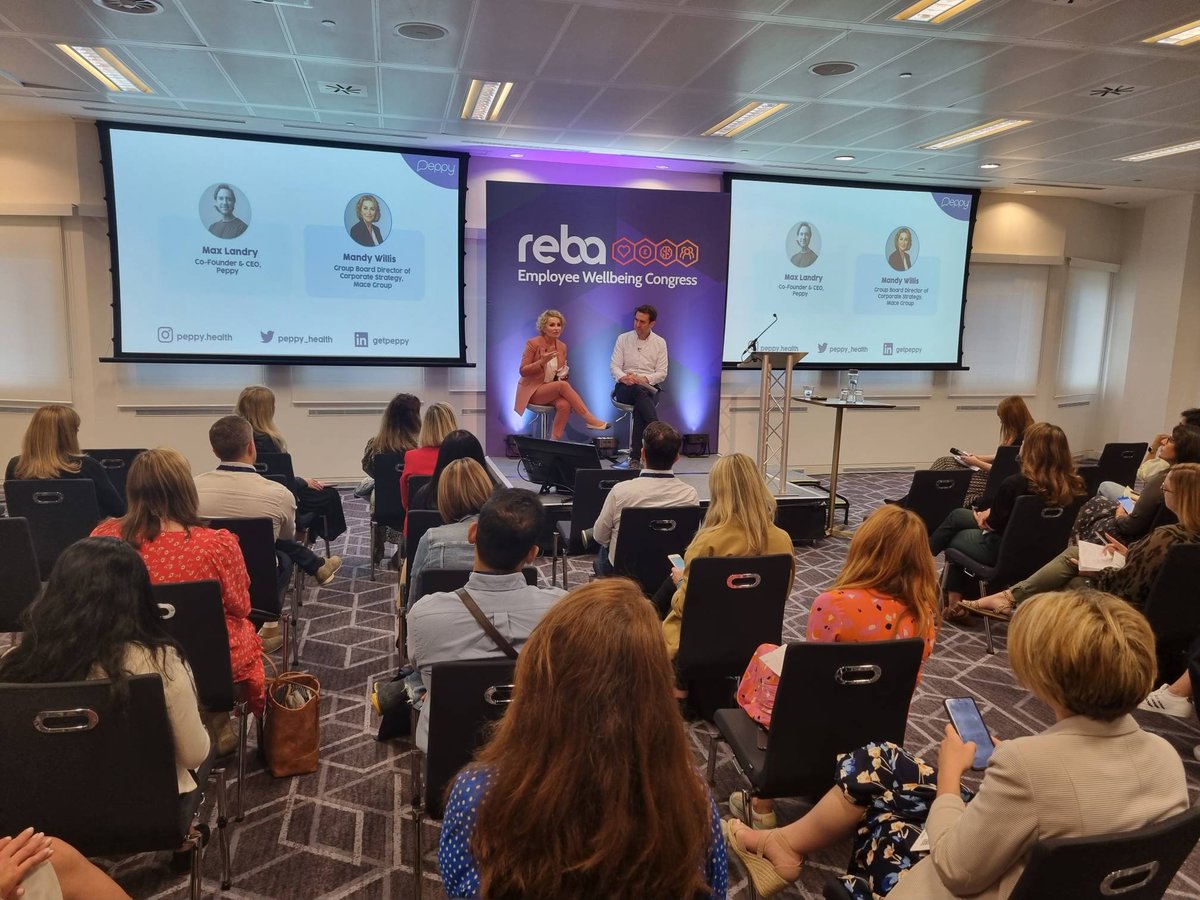 What a great first day at the <a href="/REBA_Global/">Reward & EB Assoc</a> Congress 2022 🙌 

Max Landry took the stage with Mandy Willis, Group Board Director of Corporate Strategy at <a href="/MaceGroup/">Mace</a> , to discuss their journey to gender-inclusive healthcare with Peppy 🚀

<a href="/REBAwellbeing/">Employee Wellbeing Congress</a>