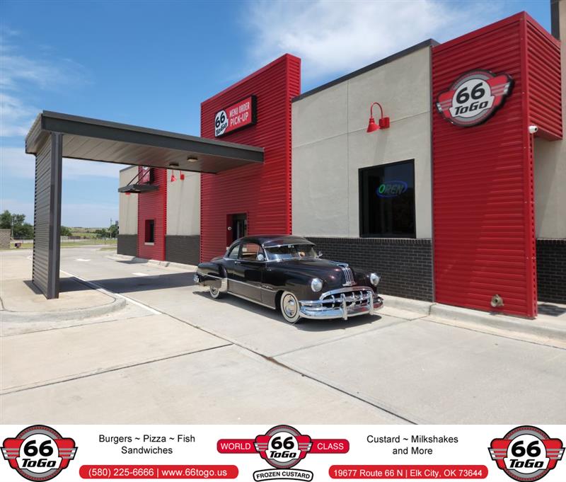 66Togo's tweet photo. Love seeing all the vehicles that visit our drive-thru, especially this one-of-a-kind 1950 Pontiac!
#Route66 #66ToGo #FrozenCustard #ClassicCars https://t.co/yeTCdRW8J7