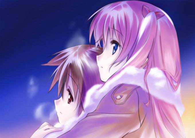 あとアニメ版「咲」にドハマリしてた当時、儚げな百合っぽい絵が描きたくて形にした咲x和。
コードギアスかギルティクラウン辺りのイメージイラストで遠くを見ている2人が悲しげで形にしたくなった1枚 