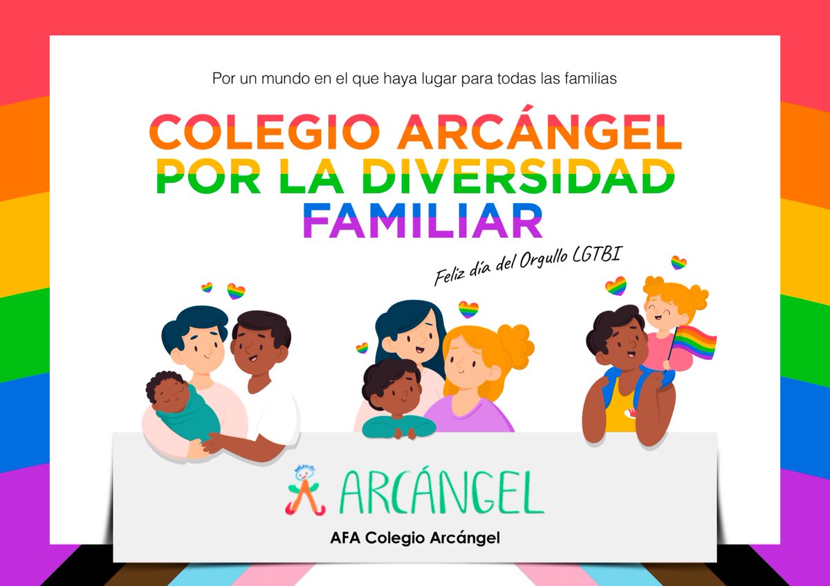 AfaArcangel's tweet photo. En el Colegio Arcángel estamos muy orgullosos de la diversidad de las familias, ¡feliz dia! https://t.co/tngry7dnRn