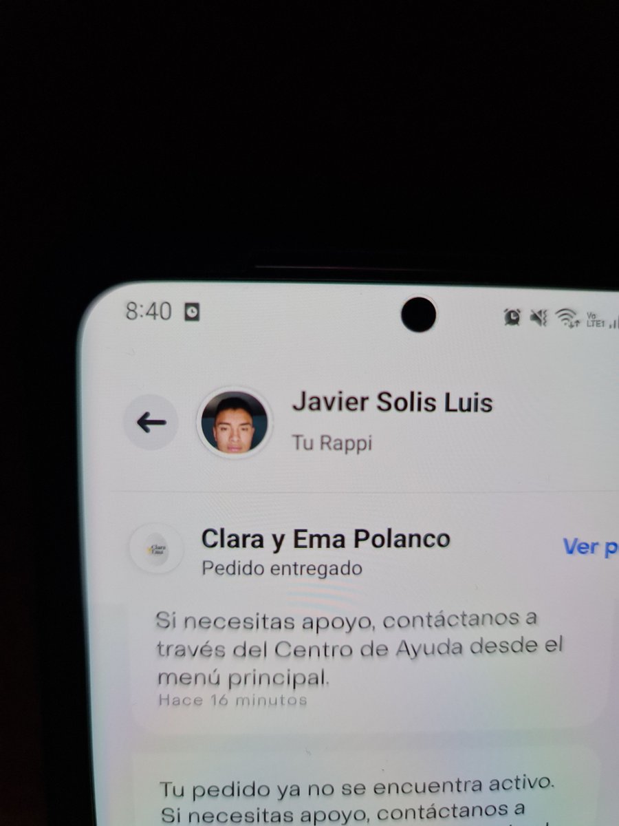 Estiloelectron's tweet photo. @RappiMexico Les agradezco, ya contesté....es increíble el comportamiento de este repartidor.... https://t.co/lQQDkd5y9S