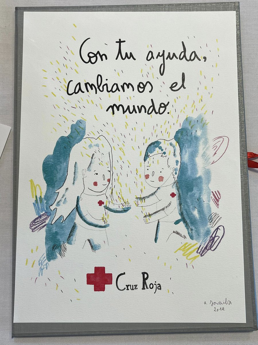 Tras finalizar la “IV Edición del Torneo Solidario de Golf”, <a href="/CruzRojaEsp/">Cruz Roja Española</a> entregó como muestra de agradecimiento después de ocho años de colaboración con los niños en dificultad social, una litografía y un diploma que acredita esta solidaridad. #AcciónSocialCOFM