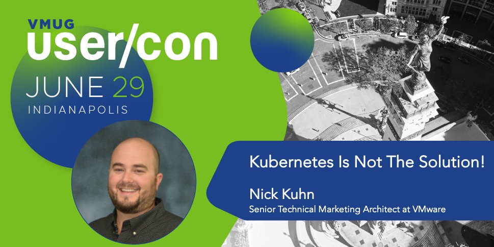 tehkuhnz's tweet photo. Are there #VMware Admins out there interested in leveling up their game? 🤔 Check out my session at the #IndyVMUG tomorrow to see how you can expand your role into platform engineering with @VMwareTanzu 😎

https://t.co/9RzgoBX1BF https://t.co/sBihKU1ZIh