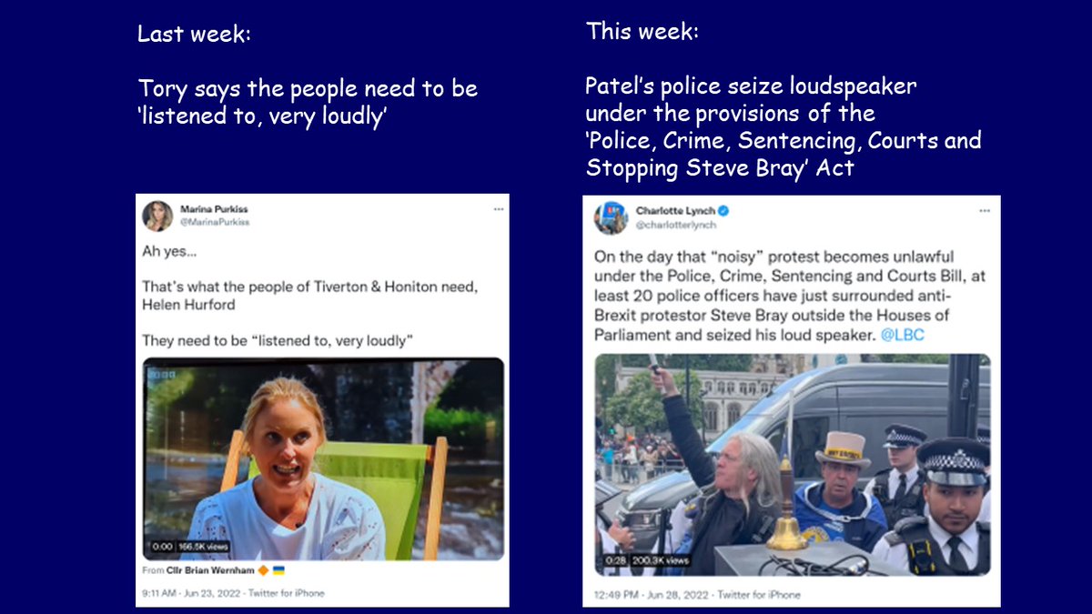 MikeDLondon's tweet image. How many police does it take to steal a protest loudspeaker?

None in a democracy - 20 in our #ToryFascistDictatorship 

#patelout #johnsonout #toriesout #ToryCriminalsUnfitToGovern #SteveBray