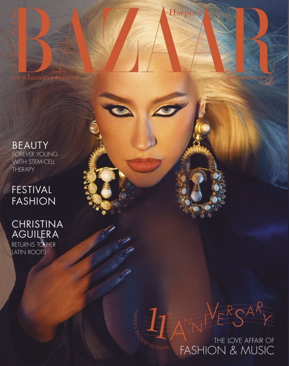 XtinaHQ's tweet photo. Christina Aguilera on the cover of Harper’s Bazaar https://t.co/kvs9xLwBGq