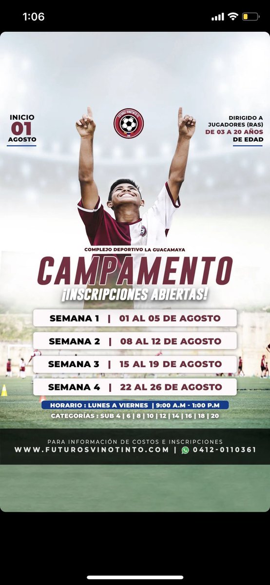 donaldobarros's tweet photo. ¿Nos vemos en el campamento de @FutVinotinto? https://t.co/Sg4ieTf6yk
