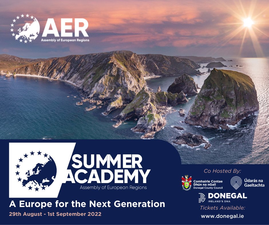 europeanregions's tweet photo. Do you want to participate in shaping the future of the next generation? 

During the #EuropeanYearOfYouth and 2 years after the last edition, the AER Summer Academy 2022 returns. Hosted by @UdarasnaG and @donegalcouncil,  in 🇮🇪

Details &amp; Registration 👉 https://t.co/FTkBLqBnOA https://t.co/X806SxBEb8