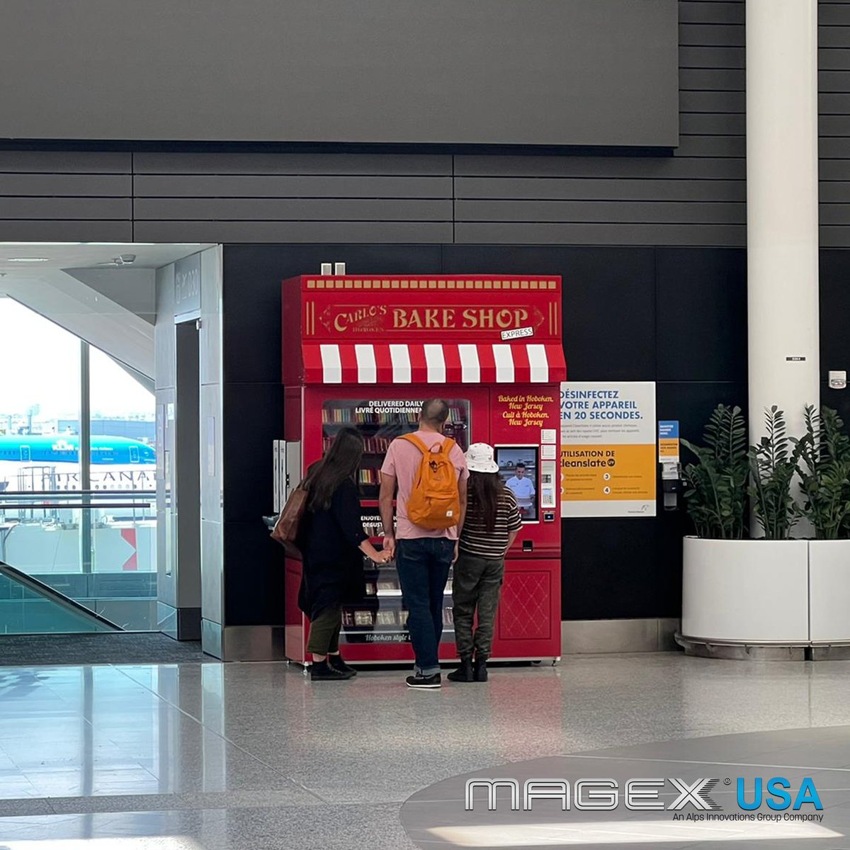 situated 4 different terminal locations to provide customers with a interactive automated retail experience. #cakeslice #carlosbakery #automatedretail #vending #sweet #treat #travel #pearson #dessert #magexusa #vendlife #torontoeats #toronto 🍰