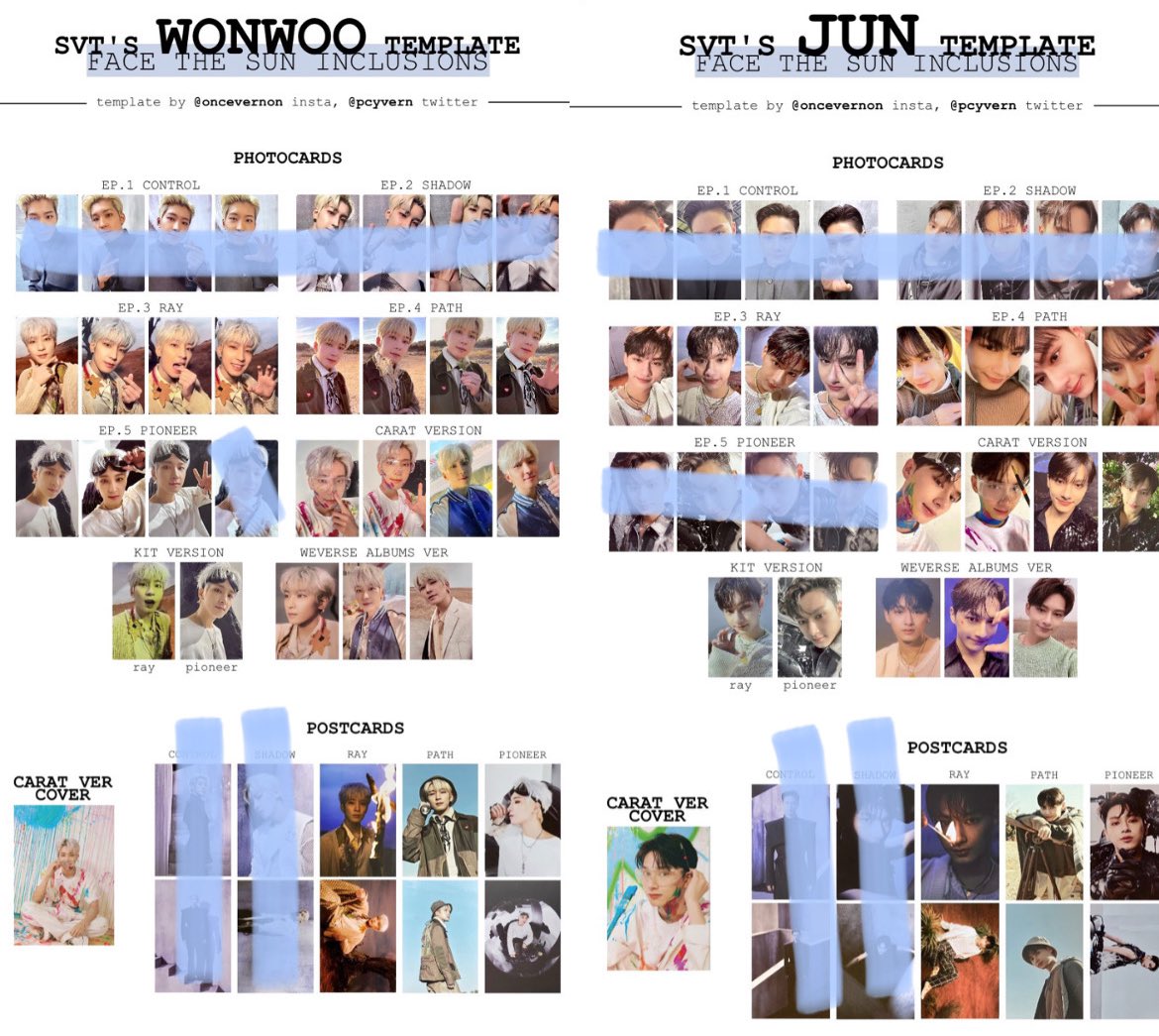 slothwonu_717's tweet photo. [HELP RT/WTT] - SEVENTEEN FTS ALBUM INCLUSION🇲🇾

HAVE: in the pic 
WANT : refer the template (priority wonwoo pc)

#pasarseventeen #pasarSVT https://t.co/cS6BSqJbEi