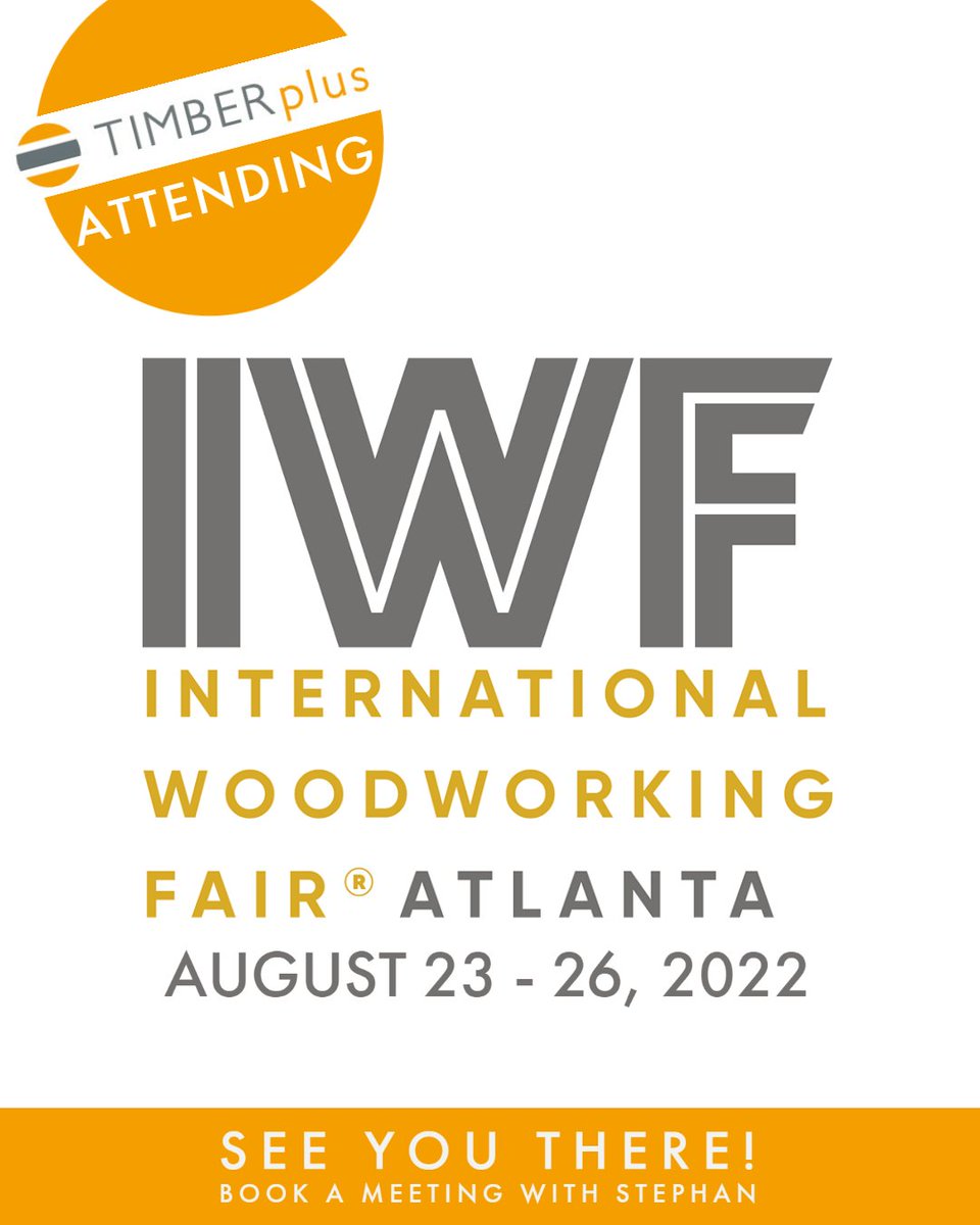 TIMBERplus's tweet photo. From the 23rd to the 26th of August the International Woodworking Fair (IWF) 2022 will take place in Atlanta, USA. We, at #TIMBERplus are very excited to be there! If you would like to book a meeting with Stephan, you can do it here https://t.co/yJ3wzgLvHN
#IWF #Veneer https://t.co/bJqBYFszVp