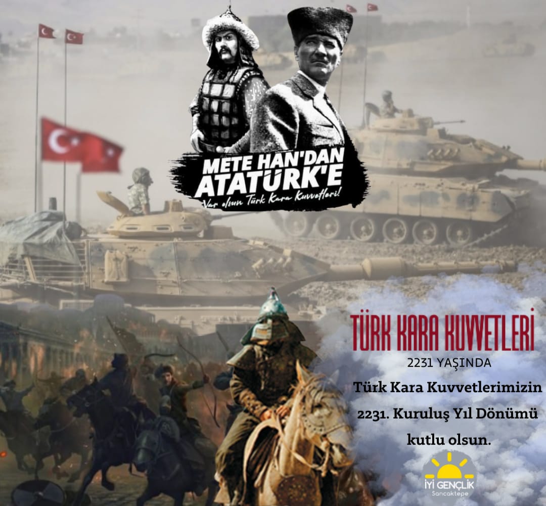 Şanlı Mazisiyle Tarihe yön veren Kahraman bir Milletin Kahraman Evlatları, Türk Kara Kuvvetlerinin 2231. Kuruluş yıl dönümü kutlu olsun...🇹🇷