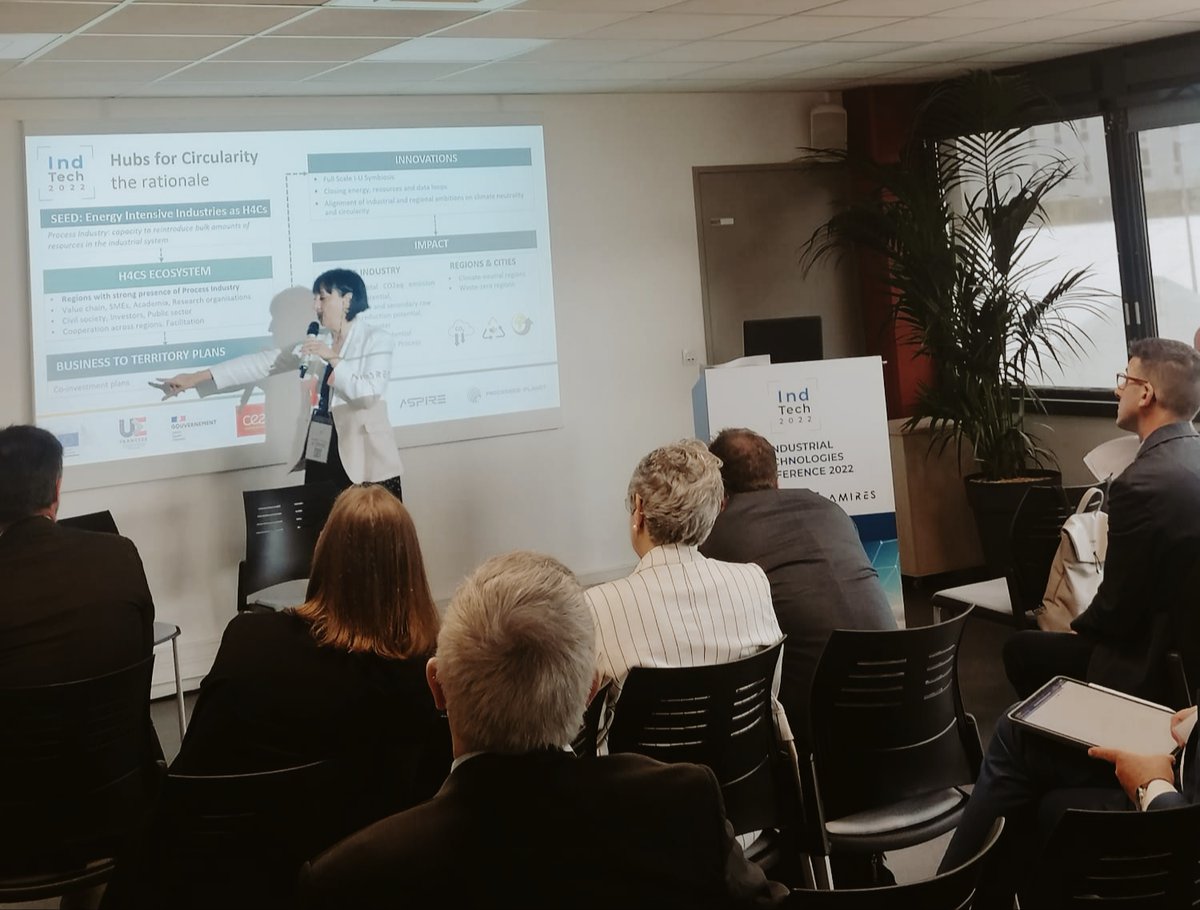 ASPIRE_P4Planet's tweet photo. Today Angels Orduna, A.SPIRE Executive Director, is a speaker at #IndTech!
After intervening in 'Efficient synergies between EU Missions and #Industry', she will take part in 'Hubs for Circularity in European Regions and Cities'.
#Processes4Planet
https://t.co/inXLr2mgaY https://t.co/cGQyxta9z9