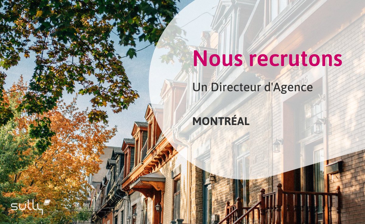 SullyGroup's tweet photo. 📣 Directeur d'Agence au #Canada à #Montréal

◾ Appui à la création de la #filiale Sully Canada
◾ Définition du #positionnement sur le marché local
◾ #Développement &amp; fidélisation de vos comptes #clients

💬 Pour plus d'informations : https://t.co/1guoTg96wq

#Recrutement https://t.co/s66jL1DUJ7