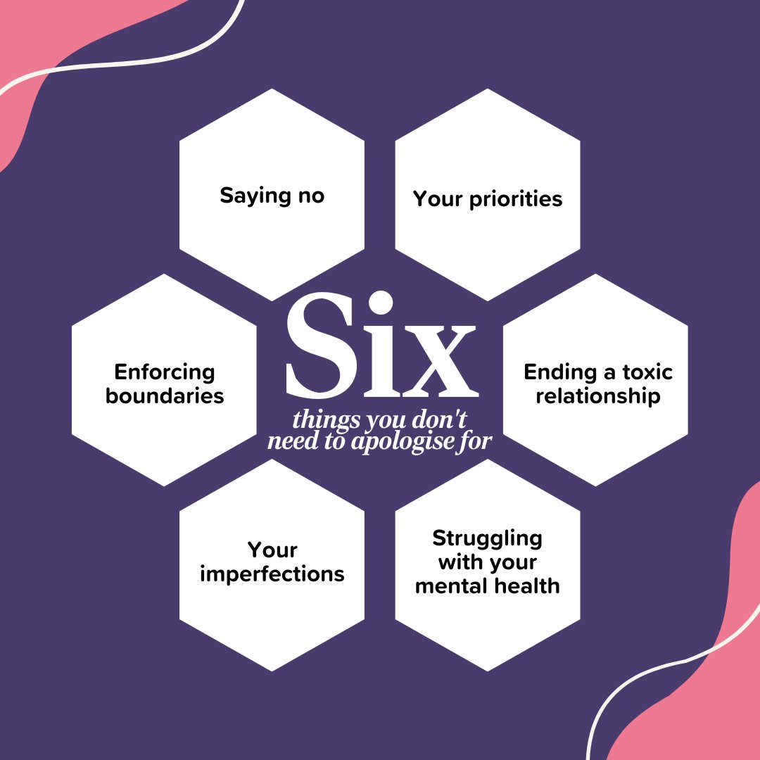 REMINDER: Six things you don't need to apologise for 💜

In need of support? Don't hesitate to get in touch: loom.ly/SumVtzY

#DomesticAbuse #DASupport #FLOWS