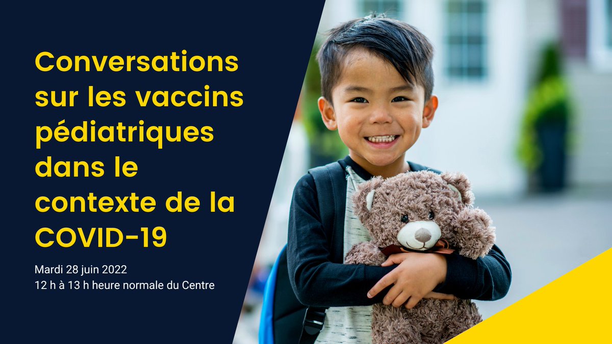 CentreInfection's tweet photo. Ce webinaire s’intéresse aux discussions constructives et aux conversations efficaces à engager avec les familles et les personnes s’occupant d’enfants à propos des vaccins 👇

https://t.co/f2CY42iH9O https://t.co/3a6DTgnSPv