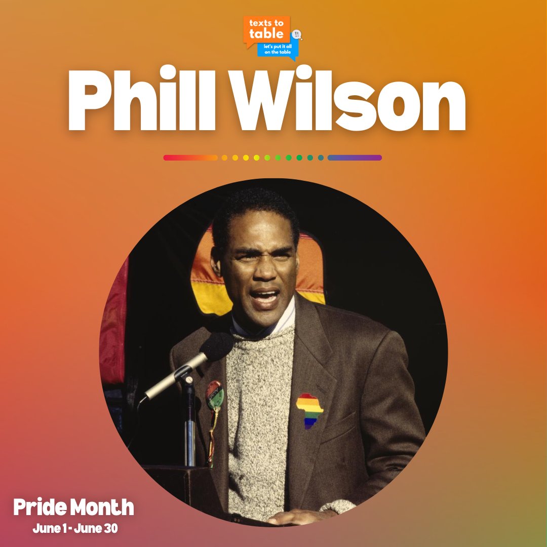 textstotable's tweet photo. Today we recognize Phill Wilson!
Phill Wilson is the President and CEO of the @blackaids institute - The only national HIV/AIDS think tank focused on Black people.
To learn more about Phill Wilson's impact, visit https://t.co/DY2l8lHkyI
#PrideMonth #TextsToTable #PhillWilson https://t.co/lRL7MUHlZU