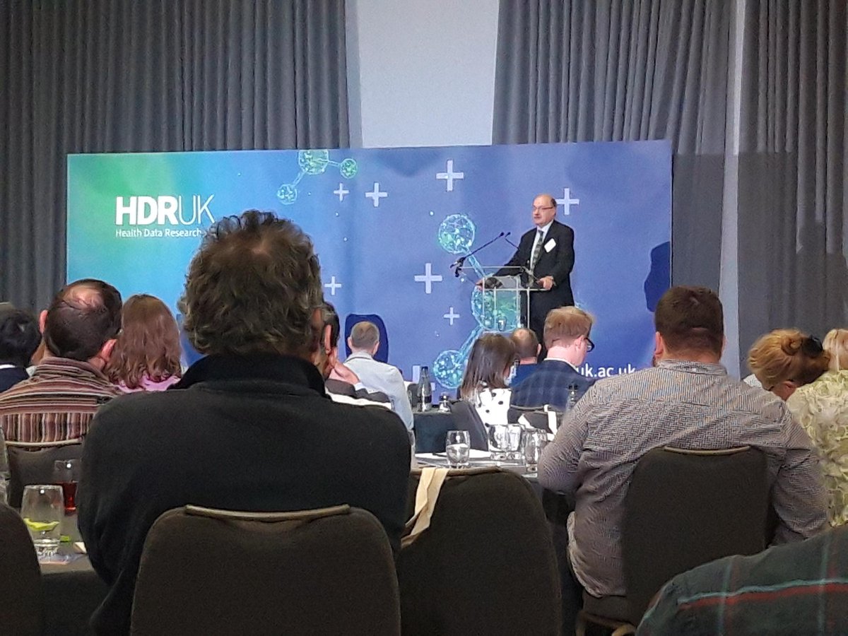 RhosWalker's tweet photo. Great to be at the @HDR_UK  #DIHEvent in Birmingham to celebrate the impact of the #DigitalInnovationHubProgramme. Key messages from Sir Mark Walport – “joining things together better” and more integration to improve the health of all. https://t.co/X2XVh0pIu1
