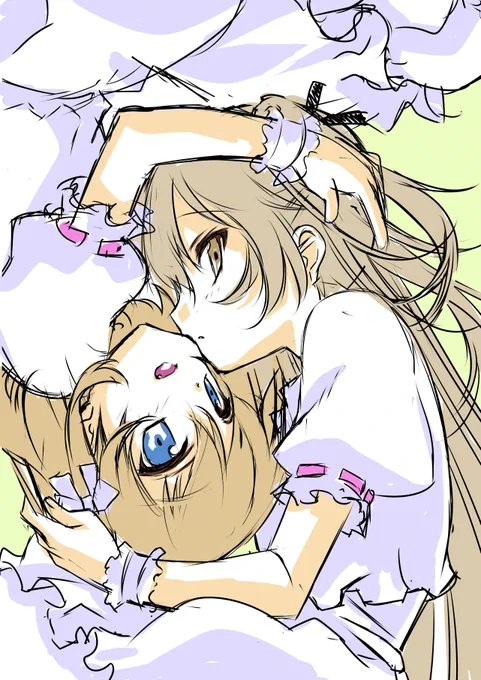 比較的最近描いたものだとカチューシャと愛里寿。結局ラフのまま没りましたが…。

#ガルパン 