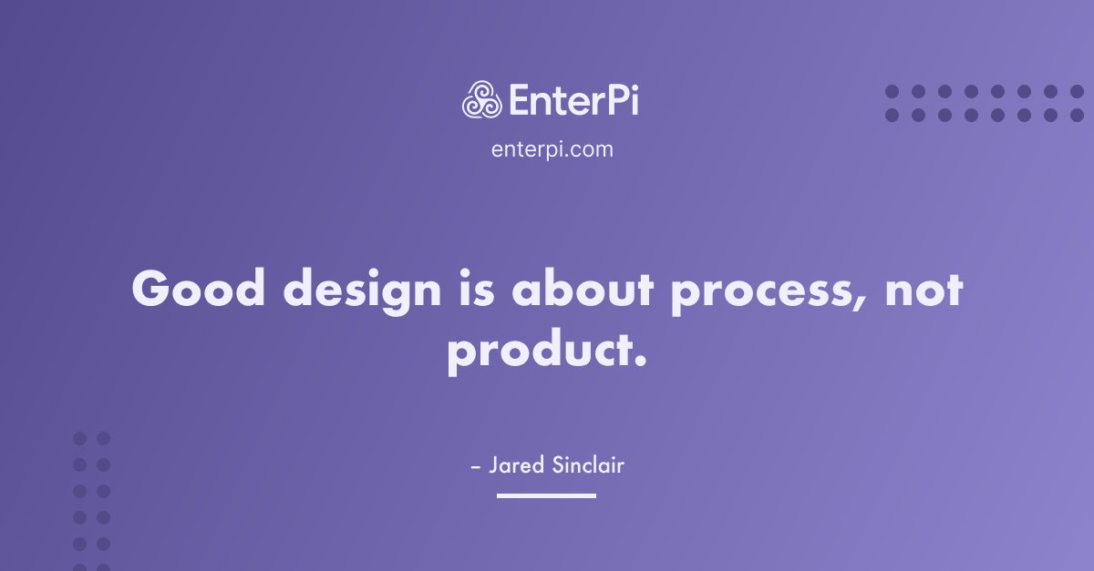 enterpi's tweet photo. When the process is well defined, the result becomes a natural extension instead of something to accomplish..

#uidesign #uxdesign #webdesign #appdesign #designprocess #appdevelopmentprocess https://t.co/0JKr7lY47f
