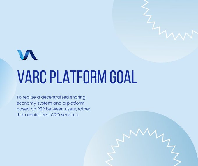 VARCofficial's tweet photo. VARС Platform Goal

Our goal is to realize a decentralized sharing economy system and a platform based on P2P between users, rather than centralized O2O services.

More https://t.co/yj7sUyl67R
#VARC #VARCofficial https://t.co/y5lEn3QpEk