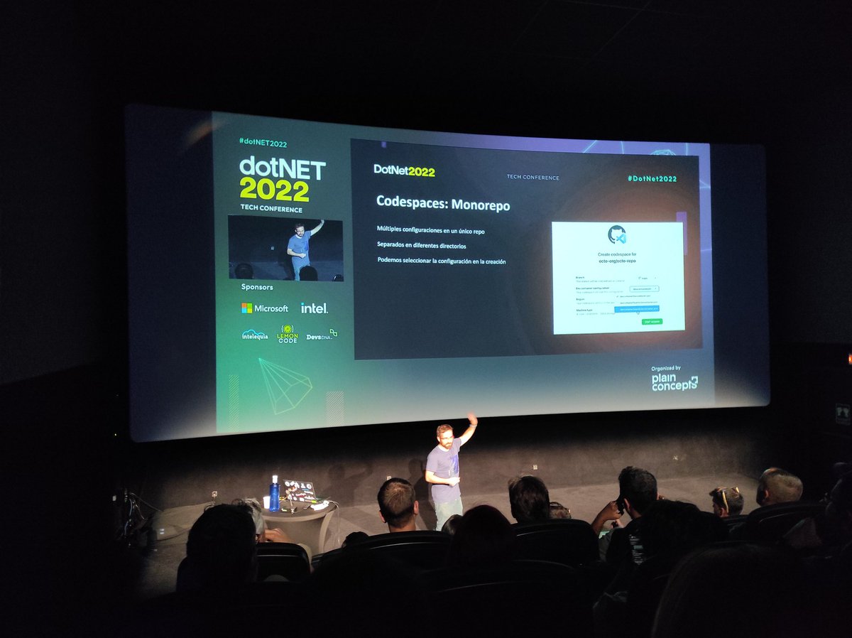 asiertarancon's tweet image. GitHub Codespaces con @lfraile. #dotNET2022 @dotNetConfSpain