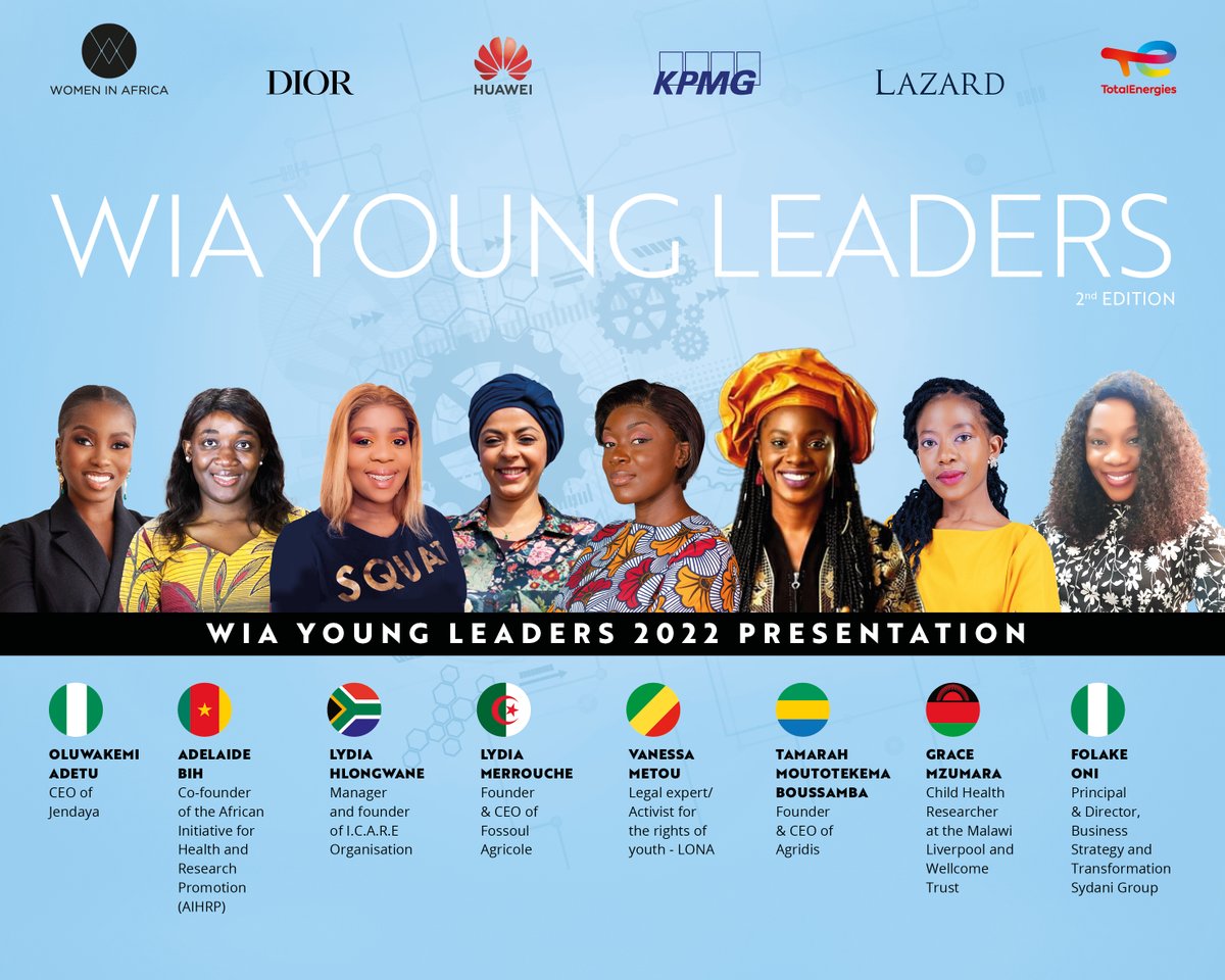 [WIA Young Leaders 2022]

Meet the 2022 WIA Young Leaders! 🌍
bit.ly/3u6kP1u

#WIA #WIAYoungLeaders #WIAYL2022 #Dior #DreamInDior #SupportedByDior #HuaweiNA #TotalEnergies