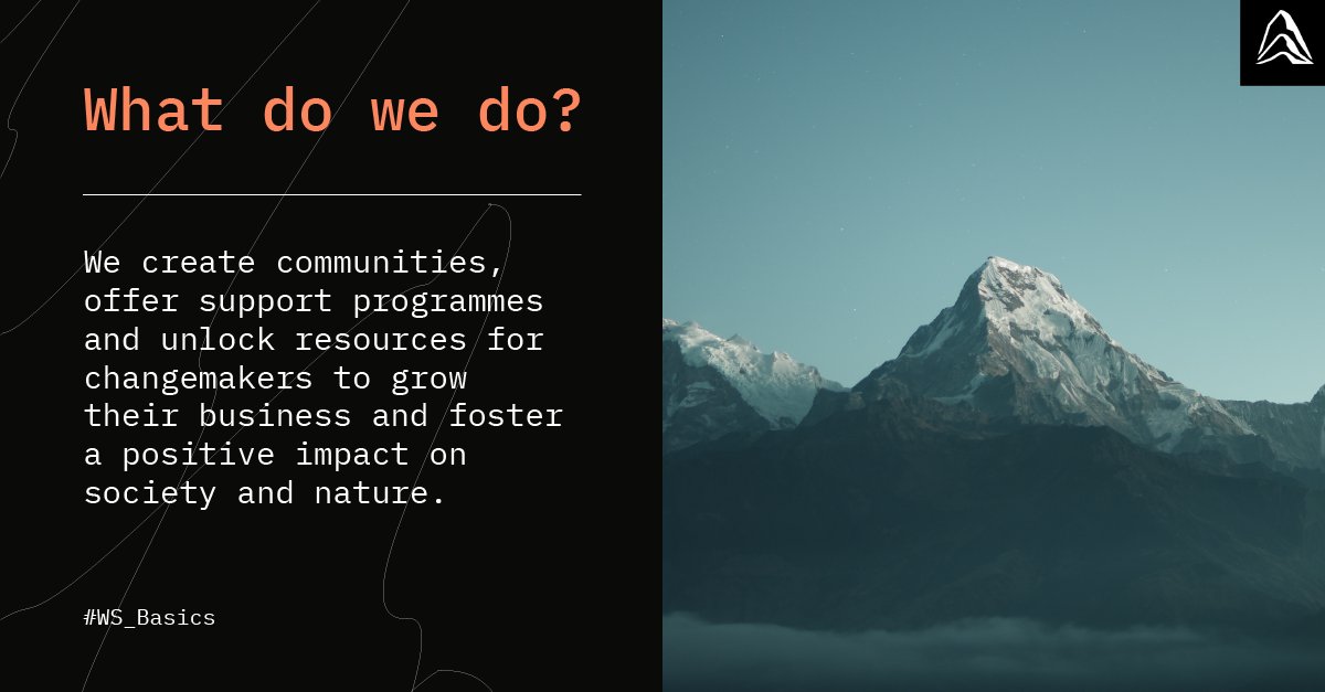 WorldStartupCo's tweet photo. 🌍 What do we do?
We create #communities, offer support programmes and unlock #resources for #changemakers to grow their #business and foster a positive #impact on society and nature.
Learn more about us here: https://t.co/XUnZAhrCGC
#WS_basics #WorldStartup #Positiveimpact https://t.co/dd7jGRgcAH