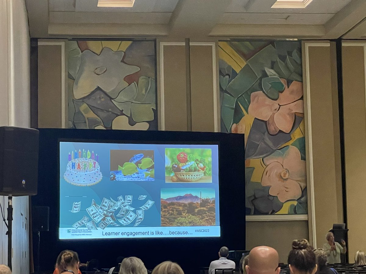 Learner engagement is like cake because…. there are multiple ingredients and layers needed to achieve it. #MSC2022