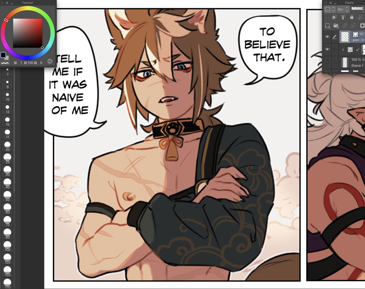 cawiechan's tweet image. Comic wip because omg gorou🛐