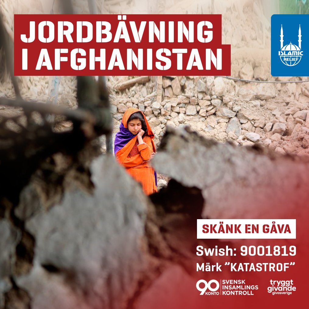 En #jordbävning med magnituden 6,1 på Richterskalan drabbade östra #Afghanistan den 22a juni, och dödade minst 920 människor. Donera nu för att stödja vårt livräddande arbete i #Afghanistan och runt om i världen.