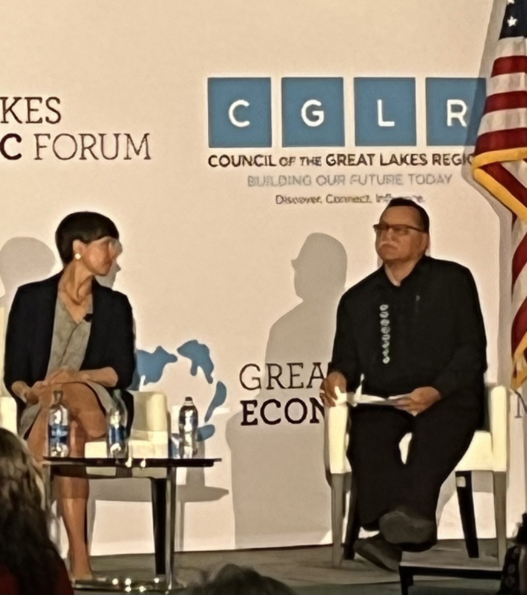 Bearhead_C's tweet photo. Such a gift to hear the the wisdom of Patrick Wedaseh Madahbee @CGLRGreatlakes #GLEF We are grateful for his guidance with #Biinaagami @CanGeo @RCGS_SGRC @swimdrinkfish https://t.co/SjMwLPFLKX