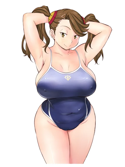#暑いので水着絵で体温調節する
聖オデッサ学園指定水着(捏造) 