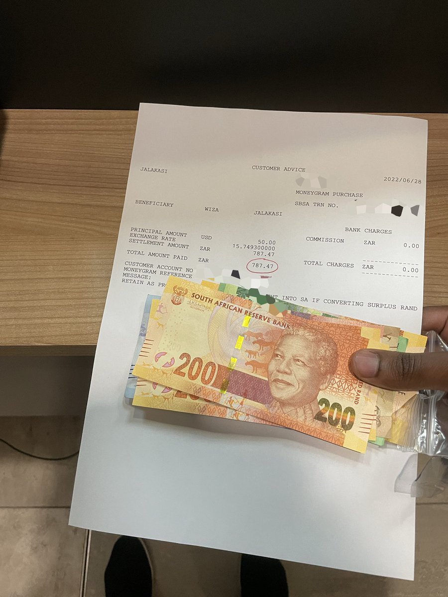 I just cashed out USDC (crypto stablecoin) I sent to myself from the US on <a href="/StellarOrg/">Stellar</a> to Rand in Johannesburg in a bank through Moneygram. Exchange rate wasn’t the best but competitive, no transaction fees. Banks as fiat off ramps happening much faster + wider than I thought.