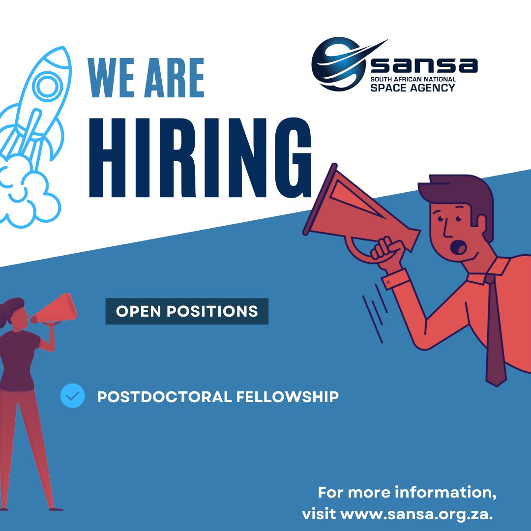 SANSA7's tweet photo. Re-Advertised: The South African National Space Agency has an exciting  position available for a Postdoctoral Fellowship at the SANSA Hermanus facility.

Click through for more details:https://t.co/DydOEhh6Ox

@NRF_News @dsigovza https://t.co/rOFgBOhWXA
