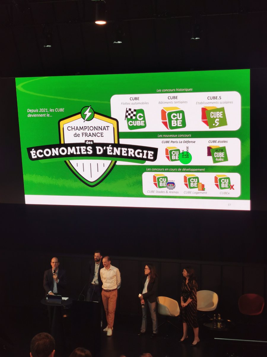 Construction21F's tweet photo. #Championnat #ÉconomiesEnergie >>> après les bâtiments tertiaires, les établissements scolaires et les flottes auto @IFPEB étend #CUBE son concours de sobriété aux écoles, aux stades et arena et aux logements collectifs, bravo !🏆 #AG #IFPEB @BNPPRE_FR https://t.co/t53g3soOPf