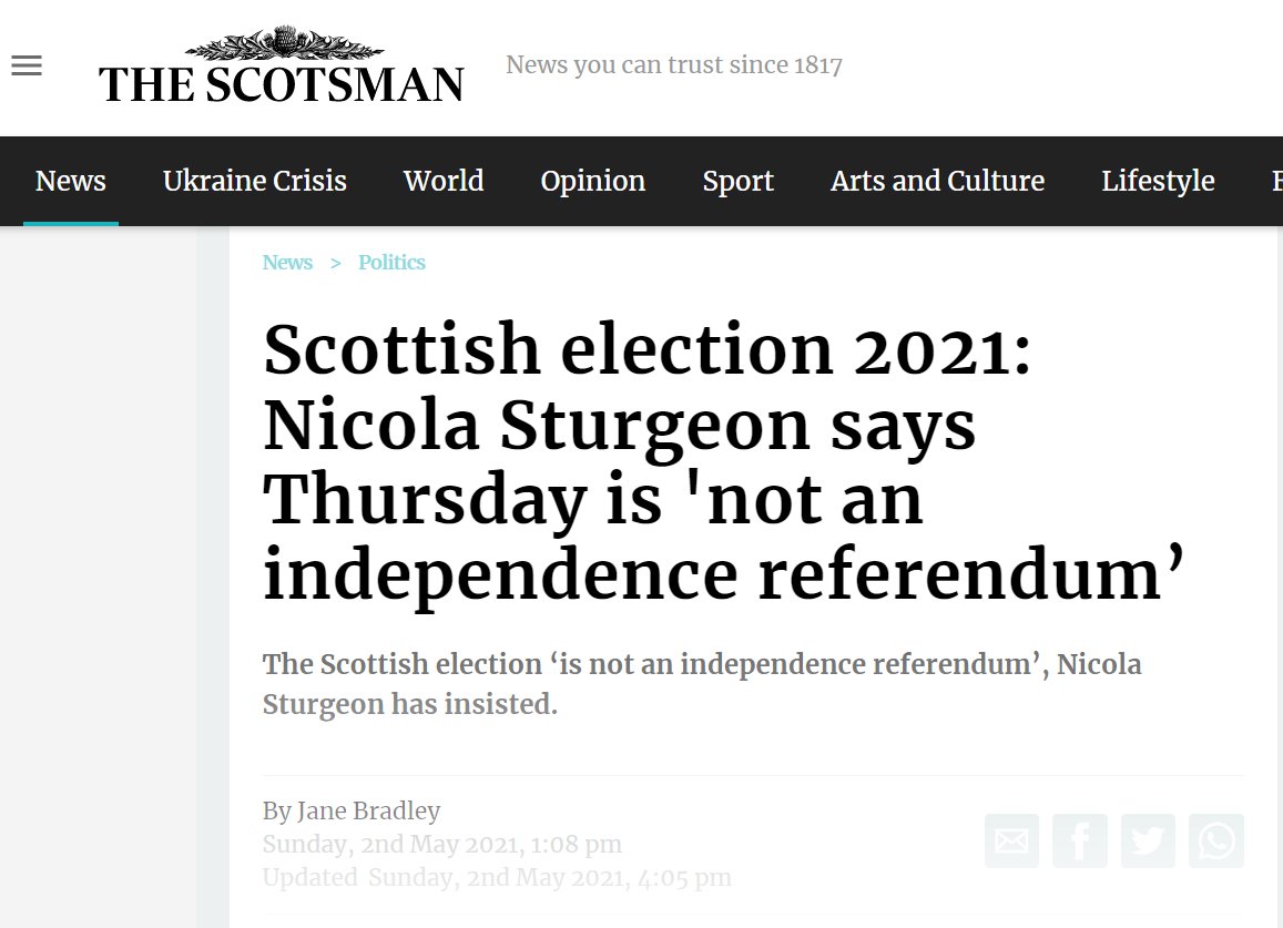 SharonDowey_'s tweet photo. Nicola Sturgeon says everyone who voted SNP in 2021 was backing a mandate for independence. What about this then, was this just a lie? https://t.co/R0Uw6O36uQ