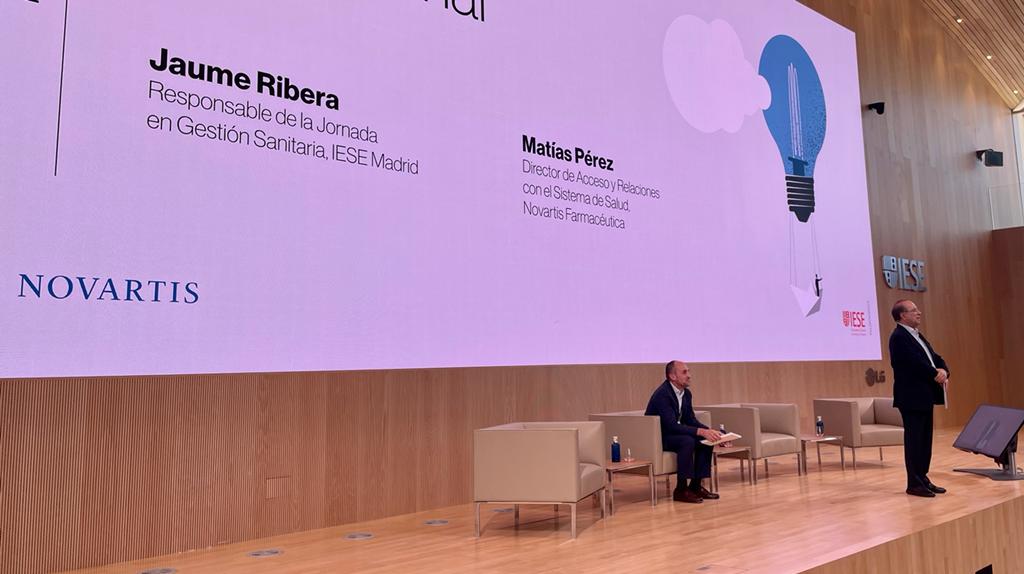 NovartisSpain's tweet photo. Arrancamos el VIII #ProgramaAvanzado2022 de #Gestión Sanitaria con @iesebschool, en el que Jaume Ribera y Matías Pérez han destacado el papel del “valor” como motor de la transformación de las organizaciones sanitarias.
#ReimaginandoElValor https://t.co/P4JDgDaWuy