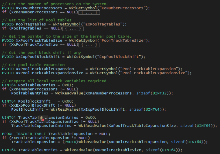 Got my little PoC working to list kernel pool tags. Been leveraging previous PDB project to achieve that.