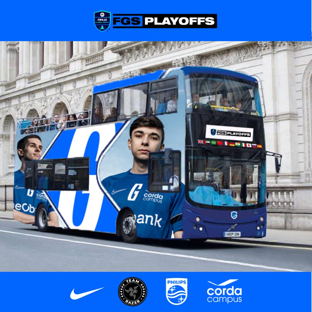 London here we come! 🚍🇬🇧

@Gilles_1996  and @stefanopinna97  will represent @KRCGenkofficial in the FGS Play-offs! 

The best 128 players will fight for a spot at the @FIFAe  World Cup! 🏆

@EAFIFAesports #FGSPlayOffs #PushTheLimits