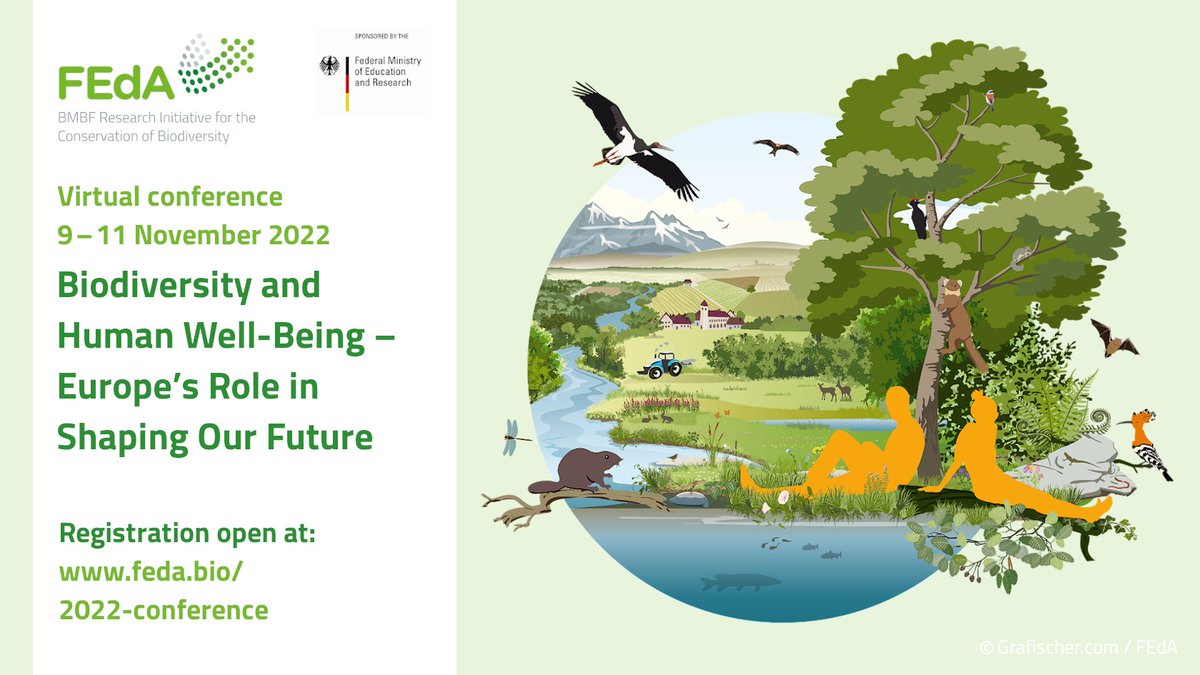 The new and confirmed date for our first European Conference “Biodiversity and Human Well-Being – Europe’s Role in Shaping Our Future” is November 9–11, 2022! 📝👀 More information and registration: feda.bio/en/2022-confer…