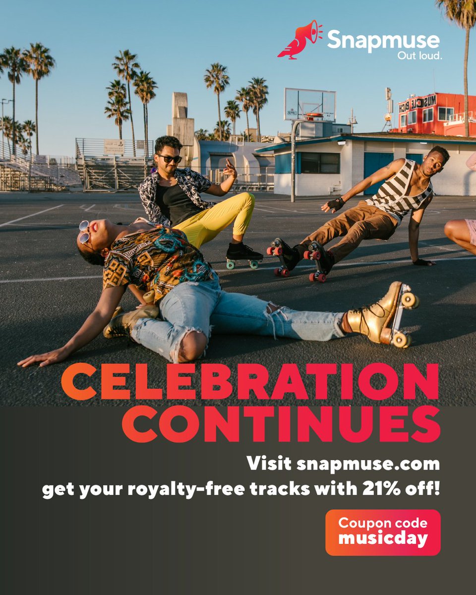 SnapmuseCom's tweet photo. Royalty free music with 21% off? What a dream! Sign up to https://t.co/v8hq6ylRCW, start your free trial and redeem your coupon code now.
#snapmuse #snapmusecom #videomaking #influencer #youtuber #royaltyfreemusic #freemusic https://t.co/crU94gvAhF